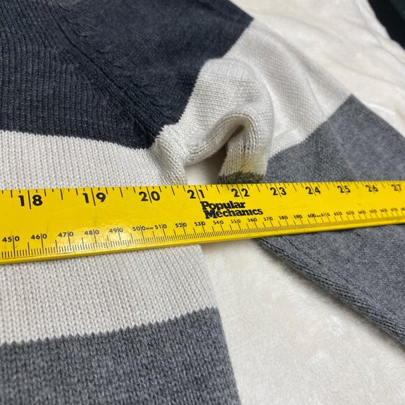 U.S. Polo Assn. Mens Striped Pullover Sweater Size M Gray & Black Cotton Blend - Picture 9 of 11